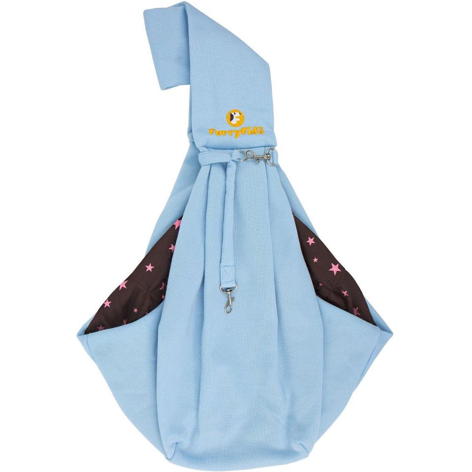 Pet Sling with Safety Clip